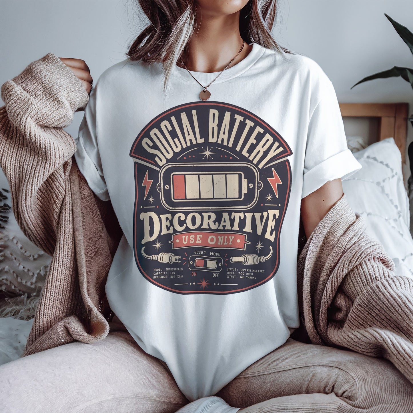 Social Battery Decorative Use Only -Comfort Colors T-shirt