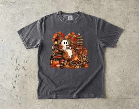 Cozy Ghost Camping -Comfort Colors T-shirt