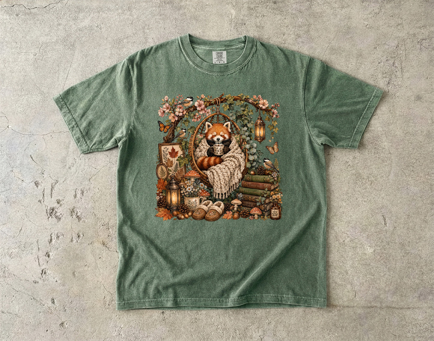 Cozy Red Panda -Comfort Colors T-shirt