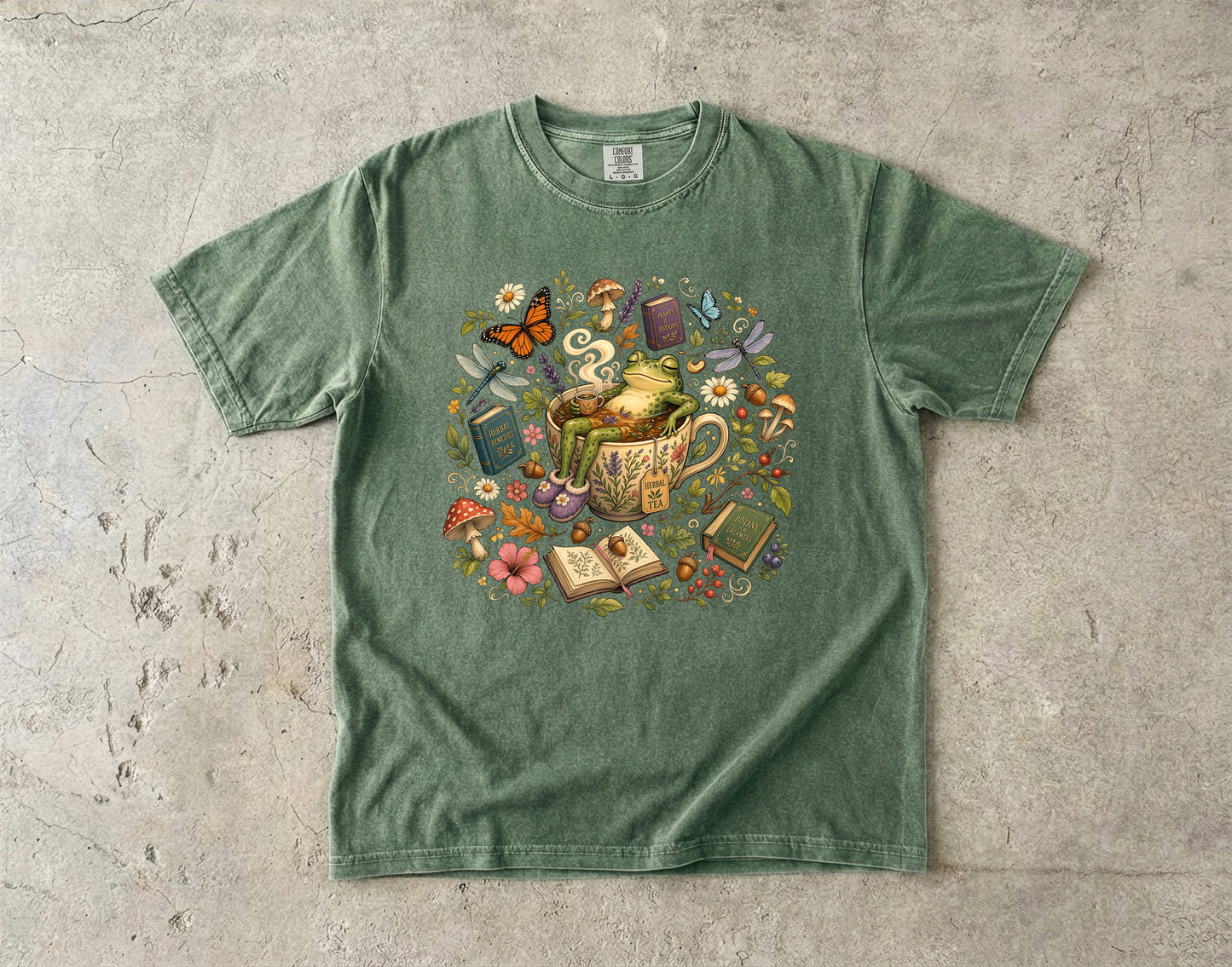 Funny Frog Tea -Comfort Colors T-shirt
