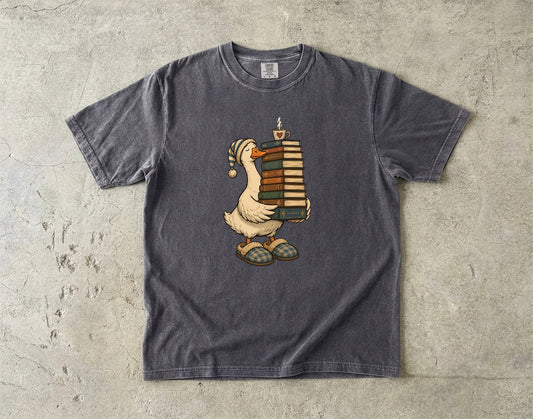 Goose With Books -Comfort Colors T-shirt