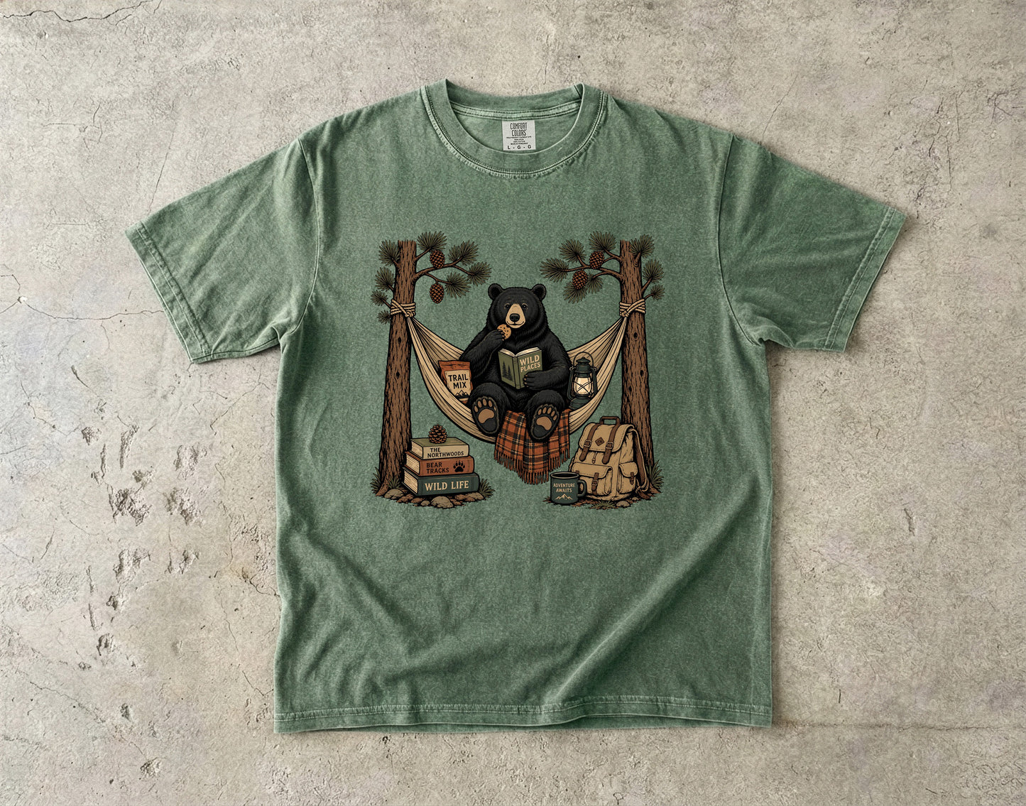 Relaxing Bear Hammock -Comfort Colors T-shirt