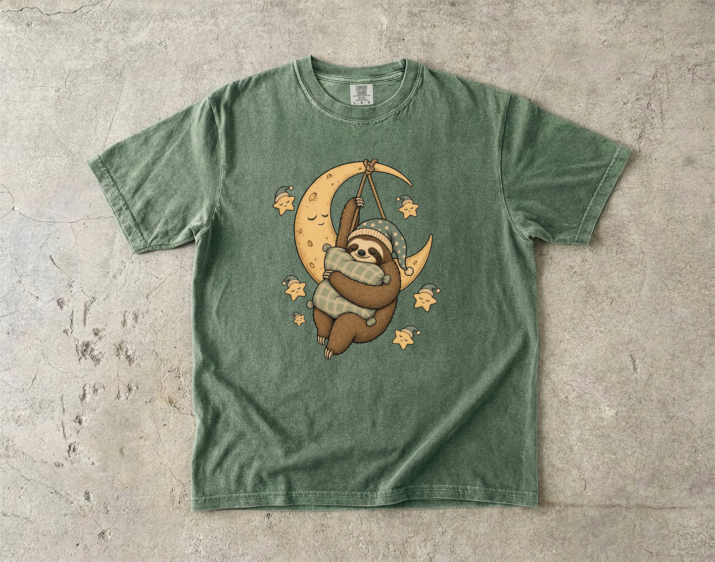 Moon Swing Sloth -Comfort Colors T-shirt