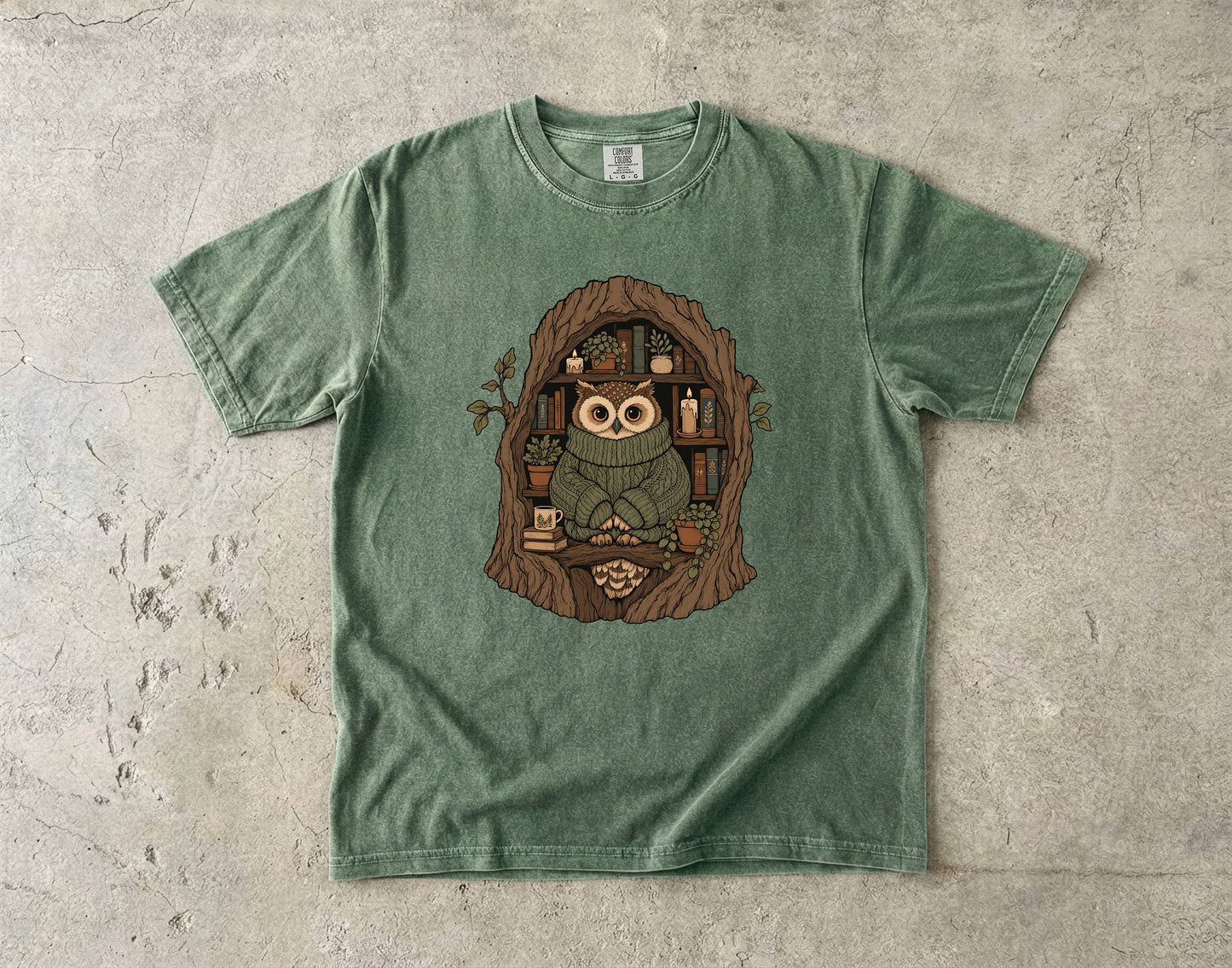 Owl Reading Nook -Comfort Colors T-shirt