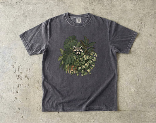 Raccoon House Plant Jungle -Comfort Colors T-shirt