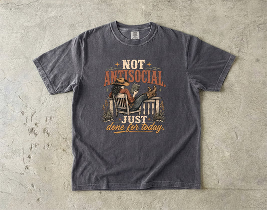 Introvert Shirt – Not Antisocial Just Done for Today -Comfort Colors T-shirt