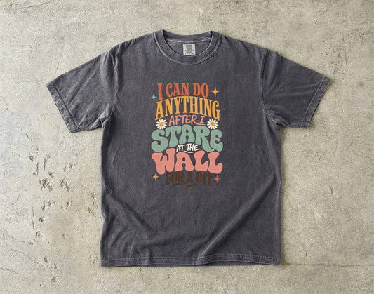 Funny ADHD Shirt – Stare at the Wall for a Bit Retro Tee -Comfort Colors T-shirt