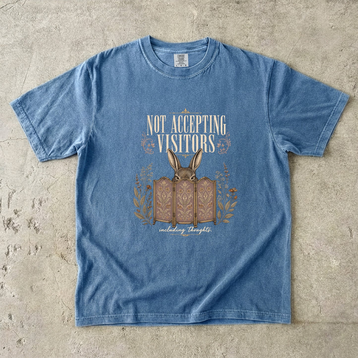 Not Accepting Visitors Including Thoughts Shirt | Funny Rabbit Tee -Comfort Colors T-shirt