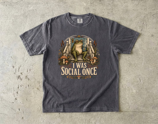 I Was Social Once Shirt | Funny Introvert Apparel