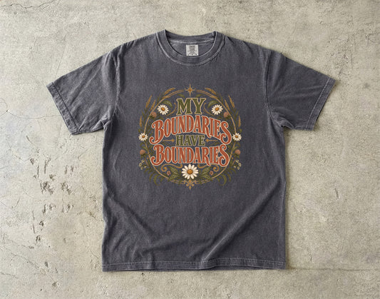 My Boundaries Have Boundaries Shirt | Funny Women’s Boundary Tee