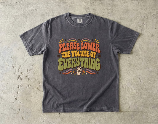 Please Lower the Volume of Everything Shirt | Funny Overstimulated Tee