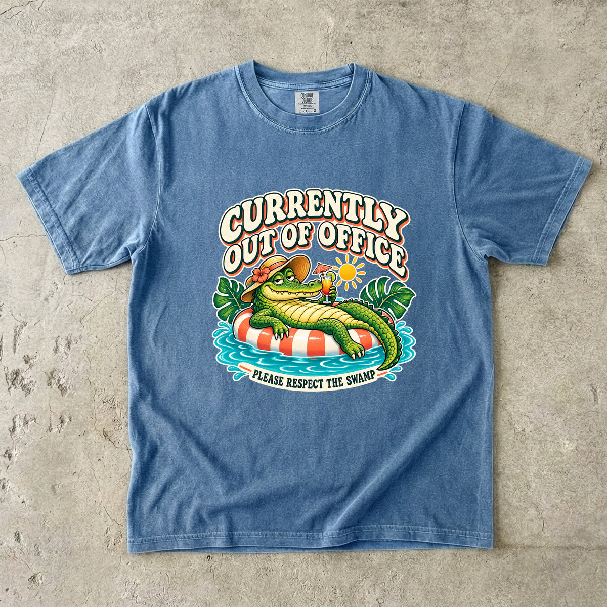 Currently Out of Office Please Respect the Swamp Shirt | Crocodile Tee