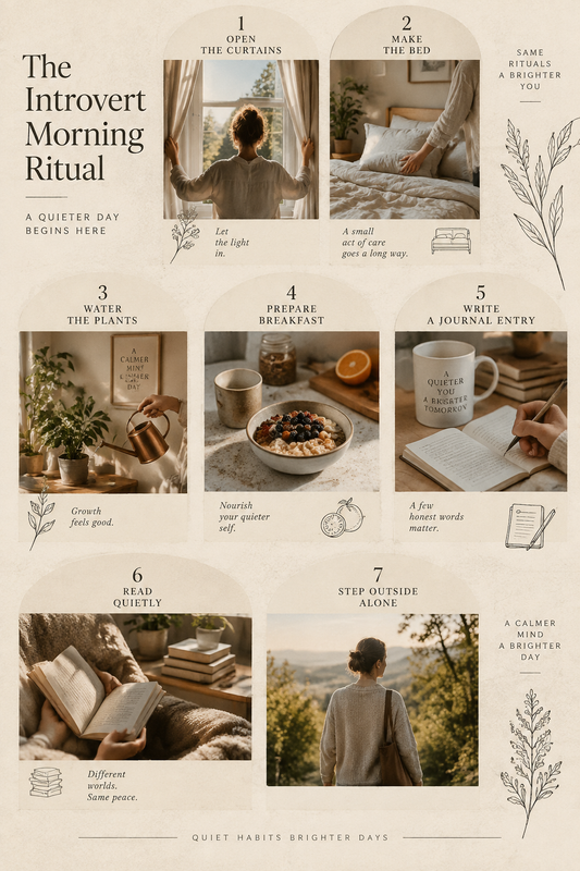 Introvert morning ritual in seven slow steps