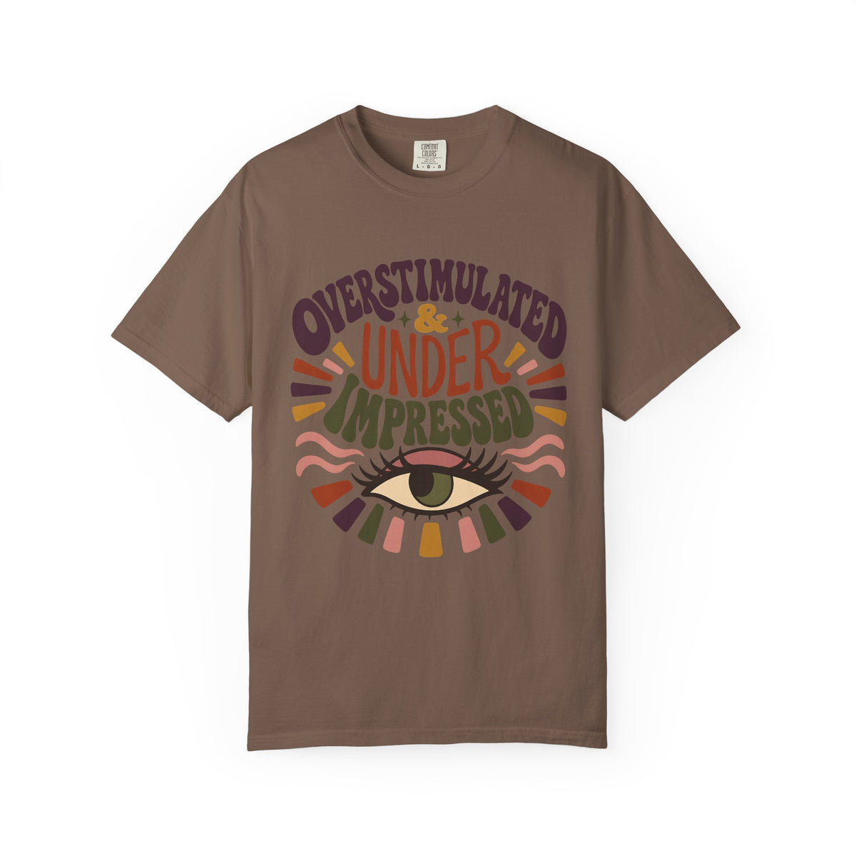 Overstimulated & Under Impressed Shirt – Retro Introvert -Comfort Colors T-shirt