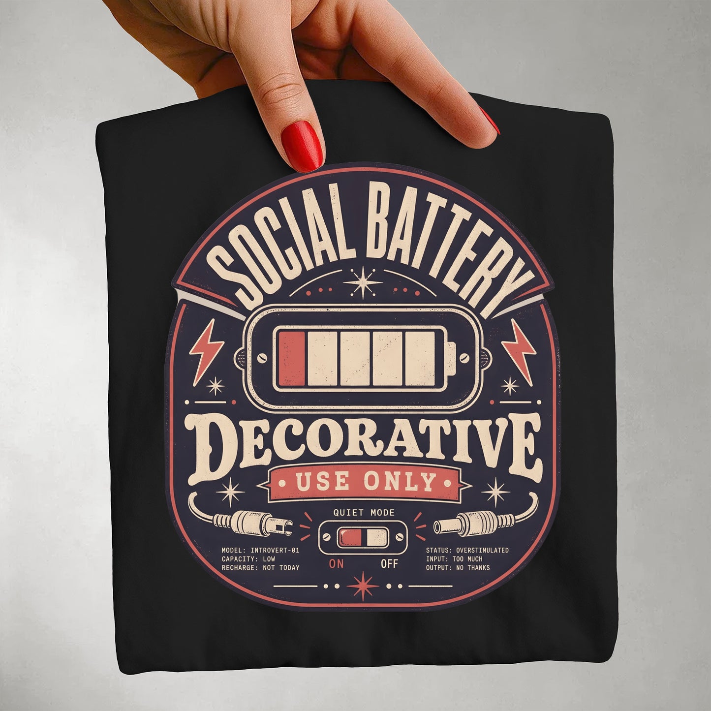 Social Battery Decorative Use Only -Comfort Colors T-shirt