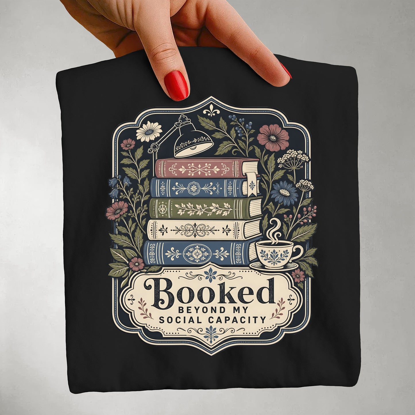 Booked Beyond My Social Capacity-Comfort Colors T-shirt