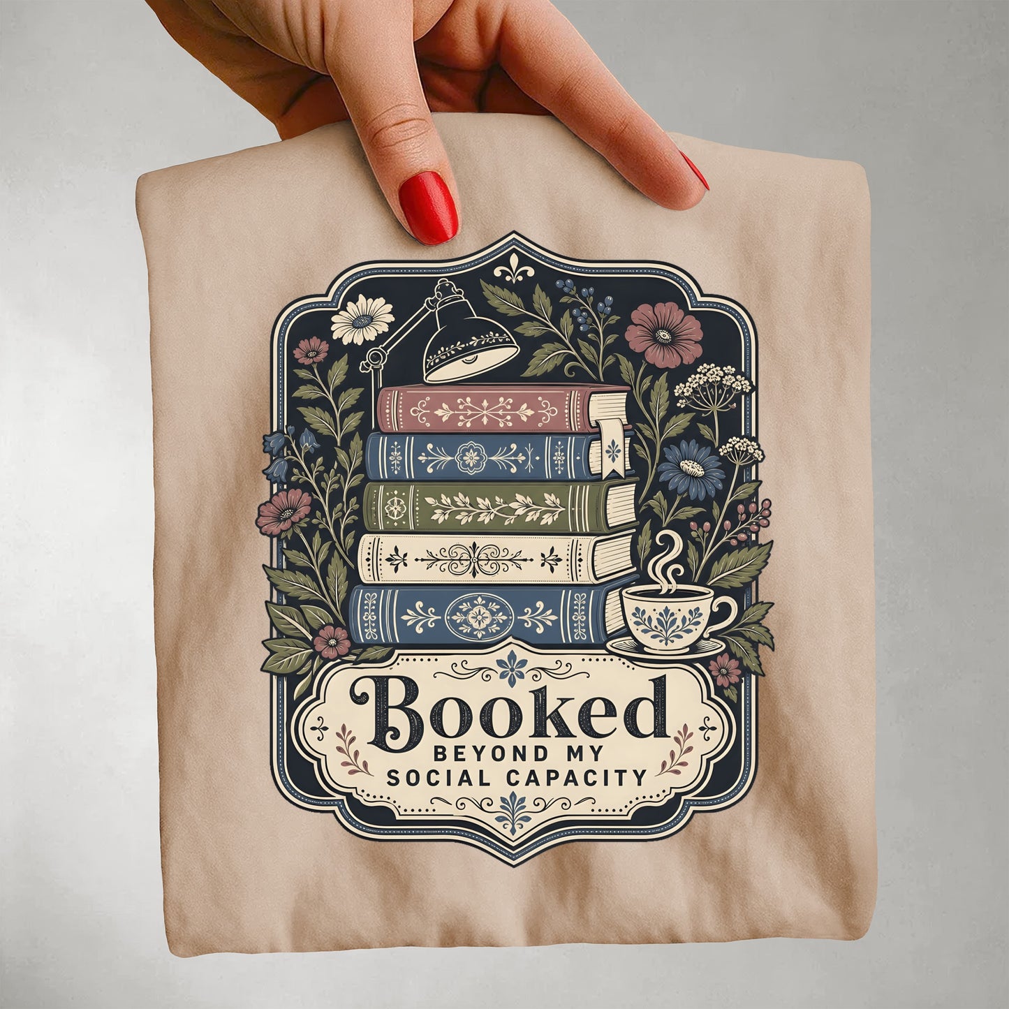 Booked Beyond My Social Capacity-Comfort Colors T-shirt