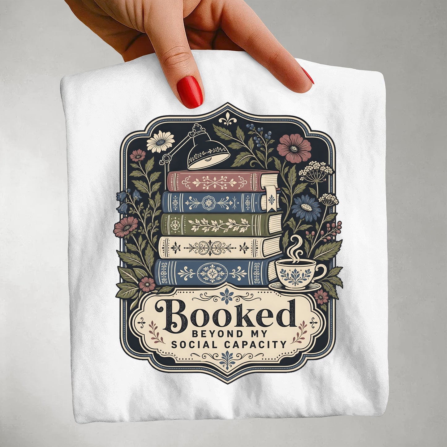 Booked Beyond My Social Capacity-Comfort Colors T-shirt