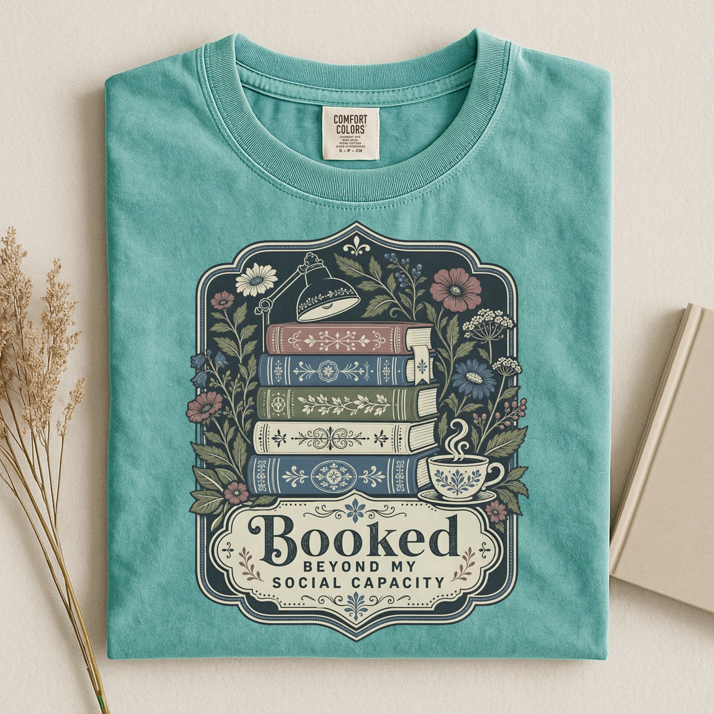 Booked Beyond My Social Capacity-Comfort Colors T-shirt
