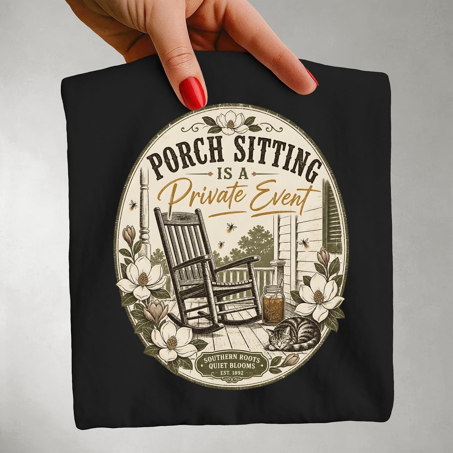 Porch Sitting Is A Private Event -Comfort Colors T-Shirt