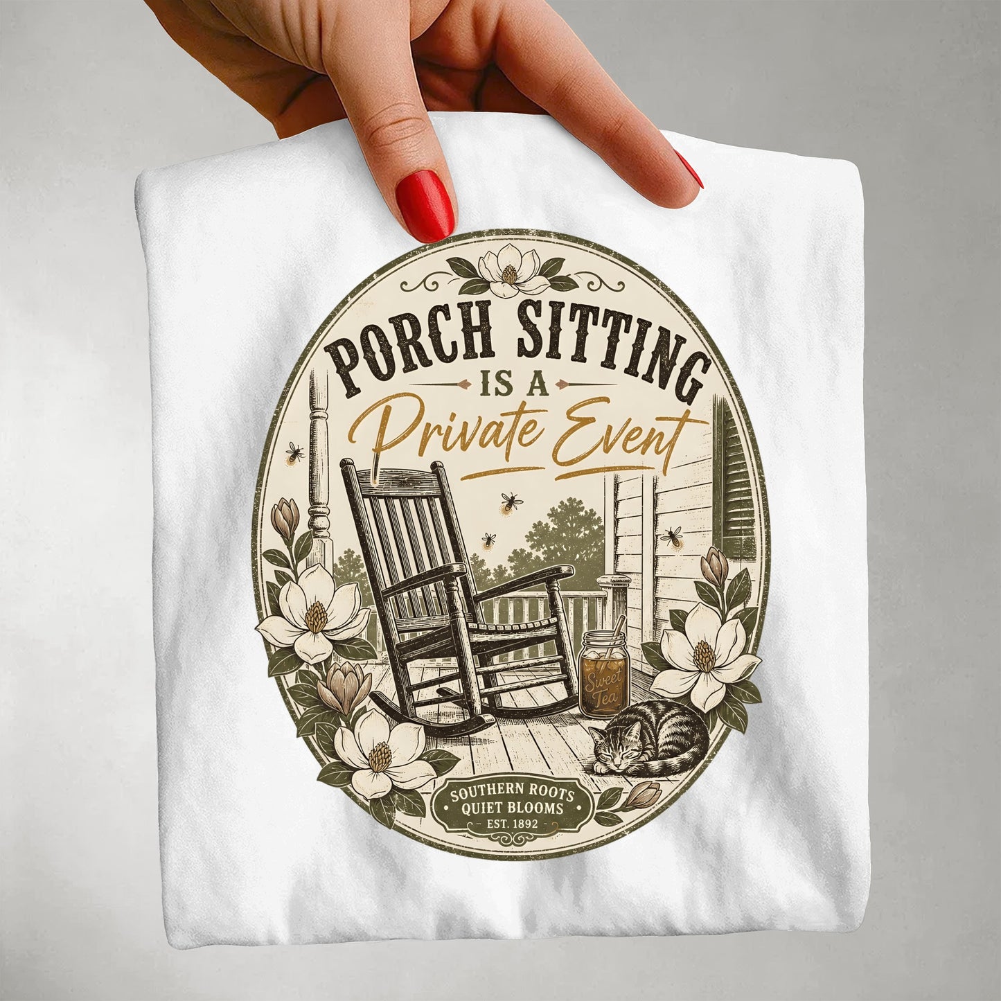 Porch Sitting Is A Private Event -Comfort Colors T-Shirt