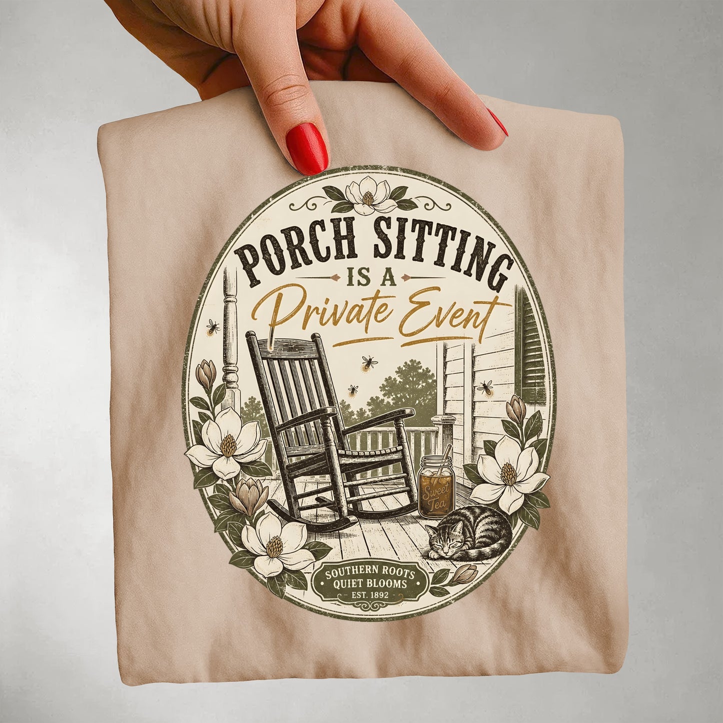 Porch Sitting Is A Private Event -Comfort Colors T-Shirt