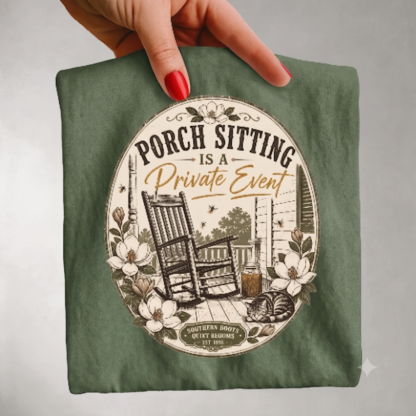 Porch Sitting Is A Private Event -Comfort Colors T-Shirt