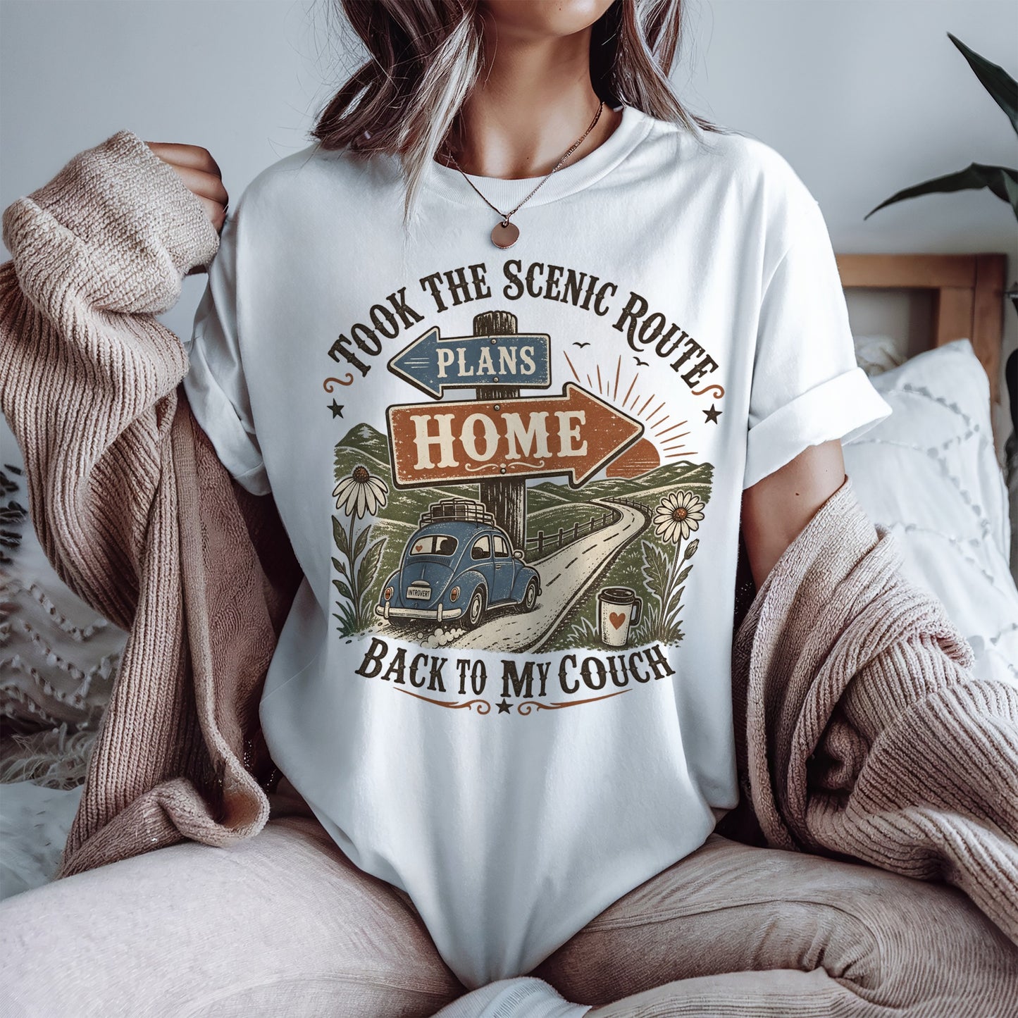 Took The Scenic Route Back To My Couch -Comfort Colors T-shirt