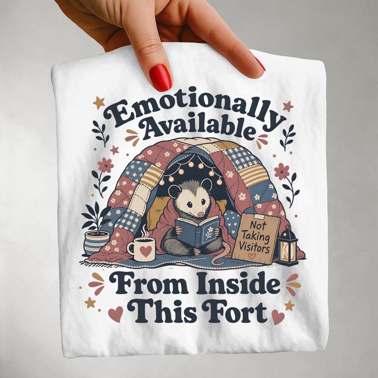 Emotionally Available Inside the Fort-Comfort Colors T-shirt