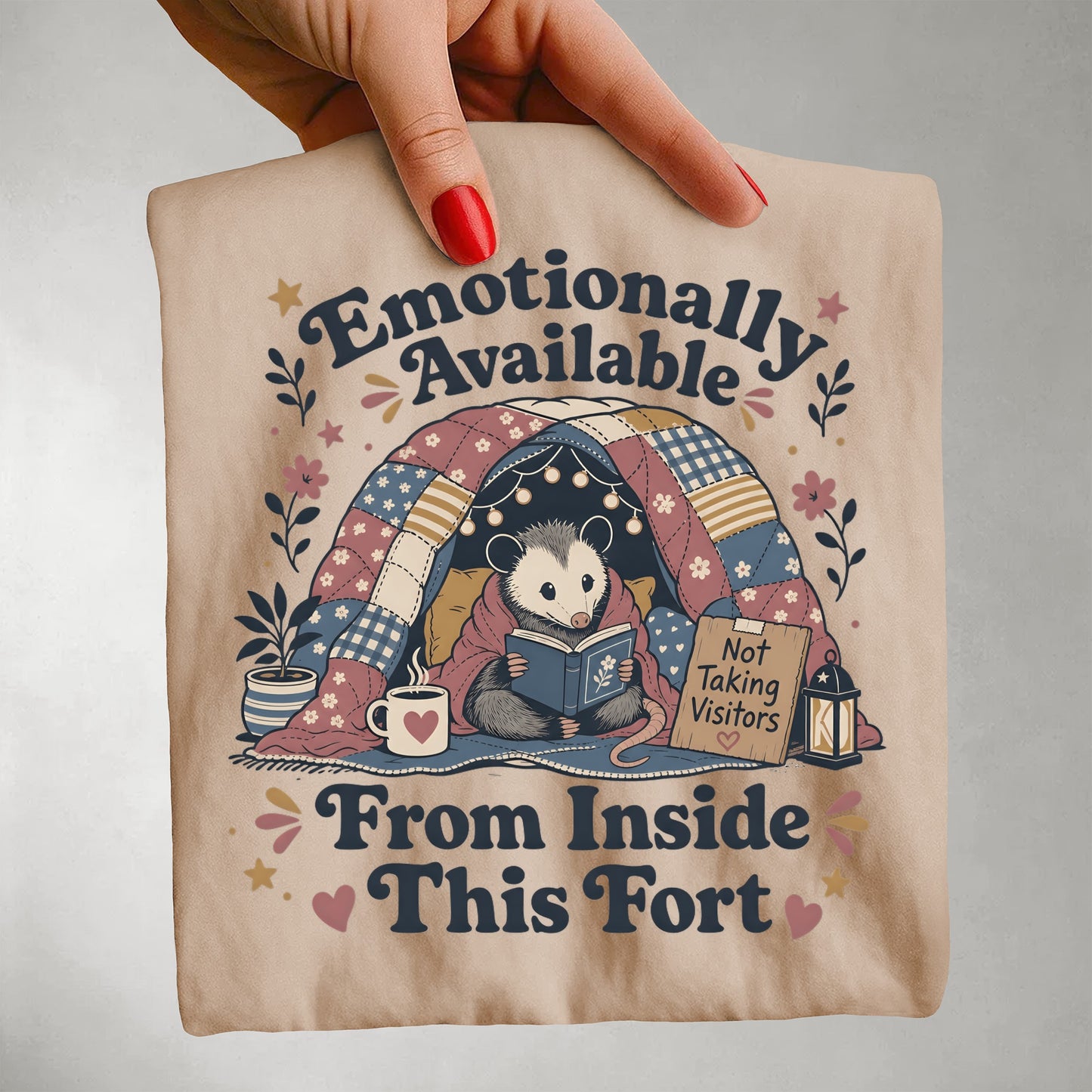 Emotionally Available Inside the Fort-Comfort Colors T-shirt