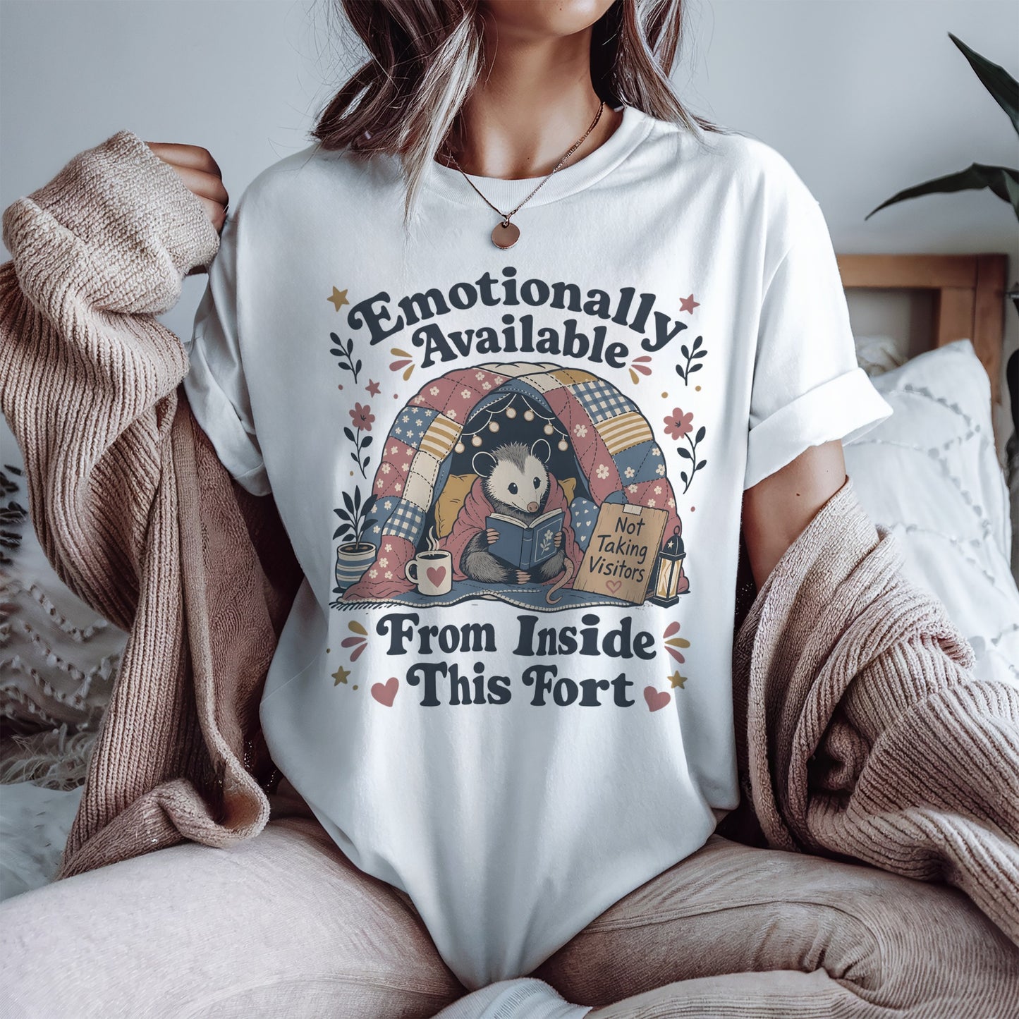 Emotionally Available Inside the Fort-Comfort Colors T-shirt