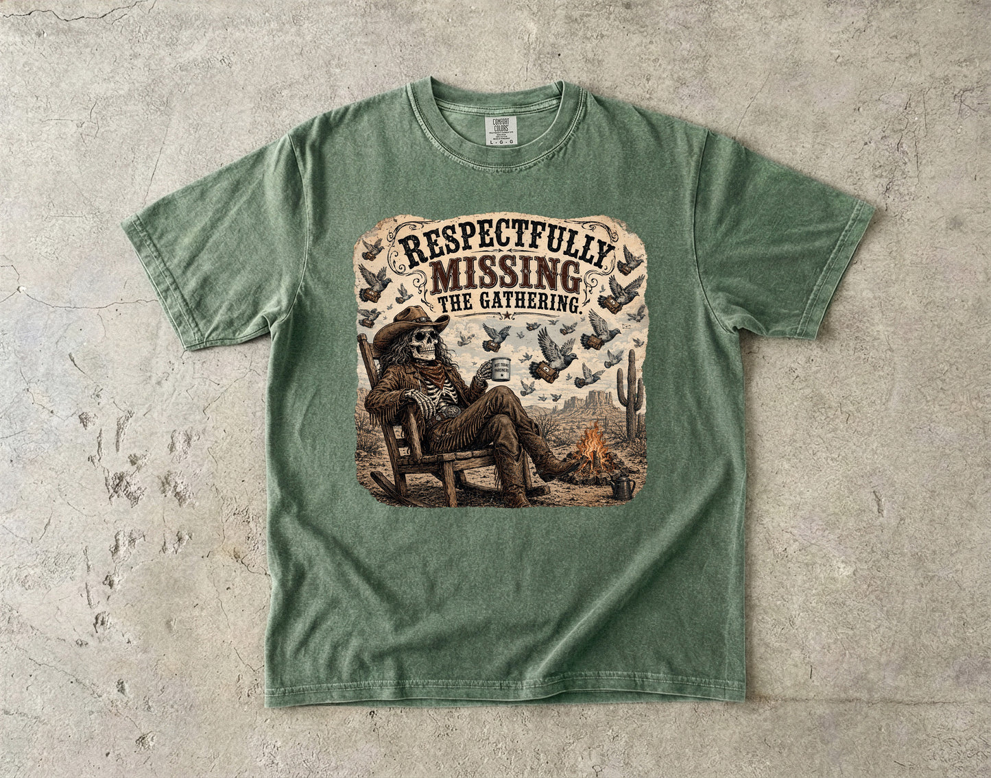 Respectfully Missing The Gathering -Comfort Colors T-shirt