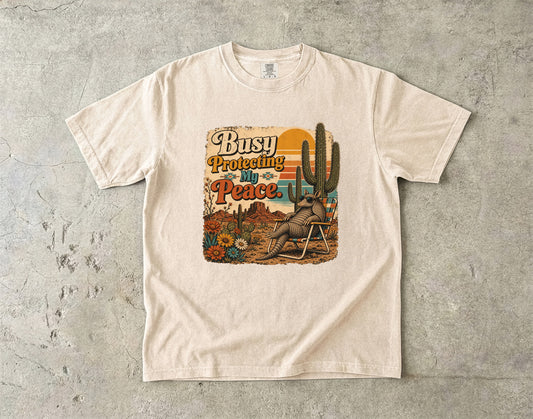 Busy Protecting My Piece -Comfort Colors T-shirt