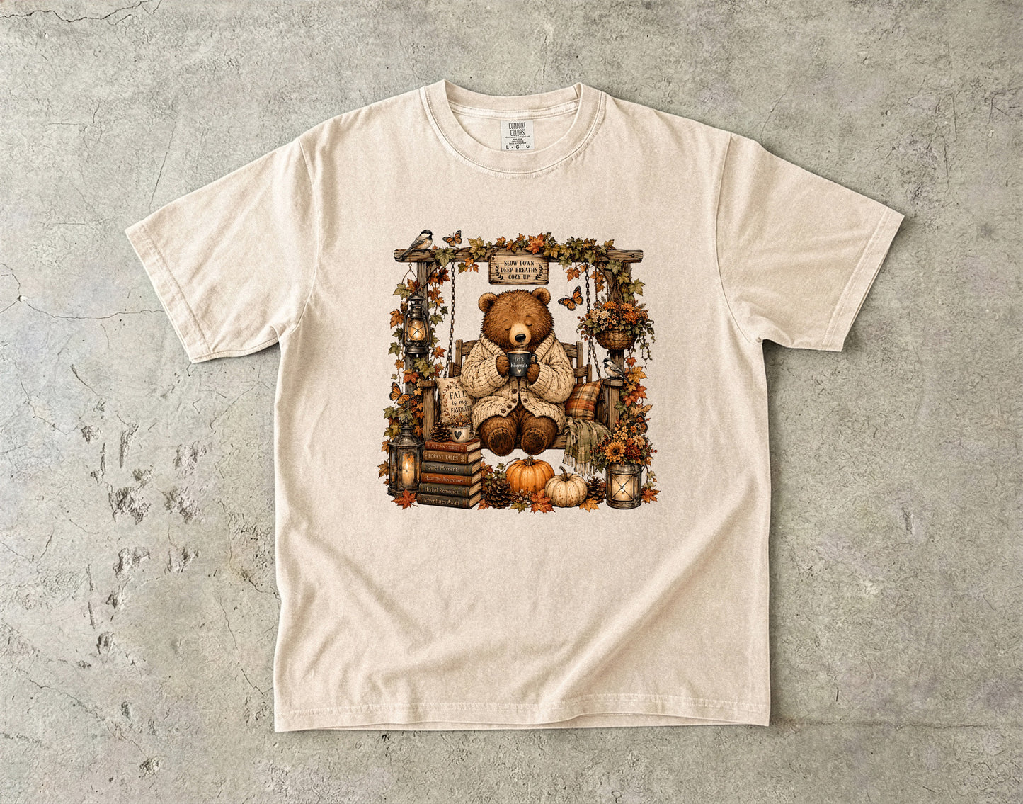 Sleepy Bear Porch -Comfort Colors T-shirt