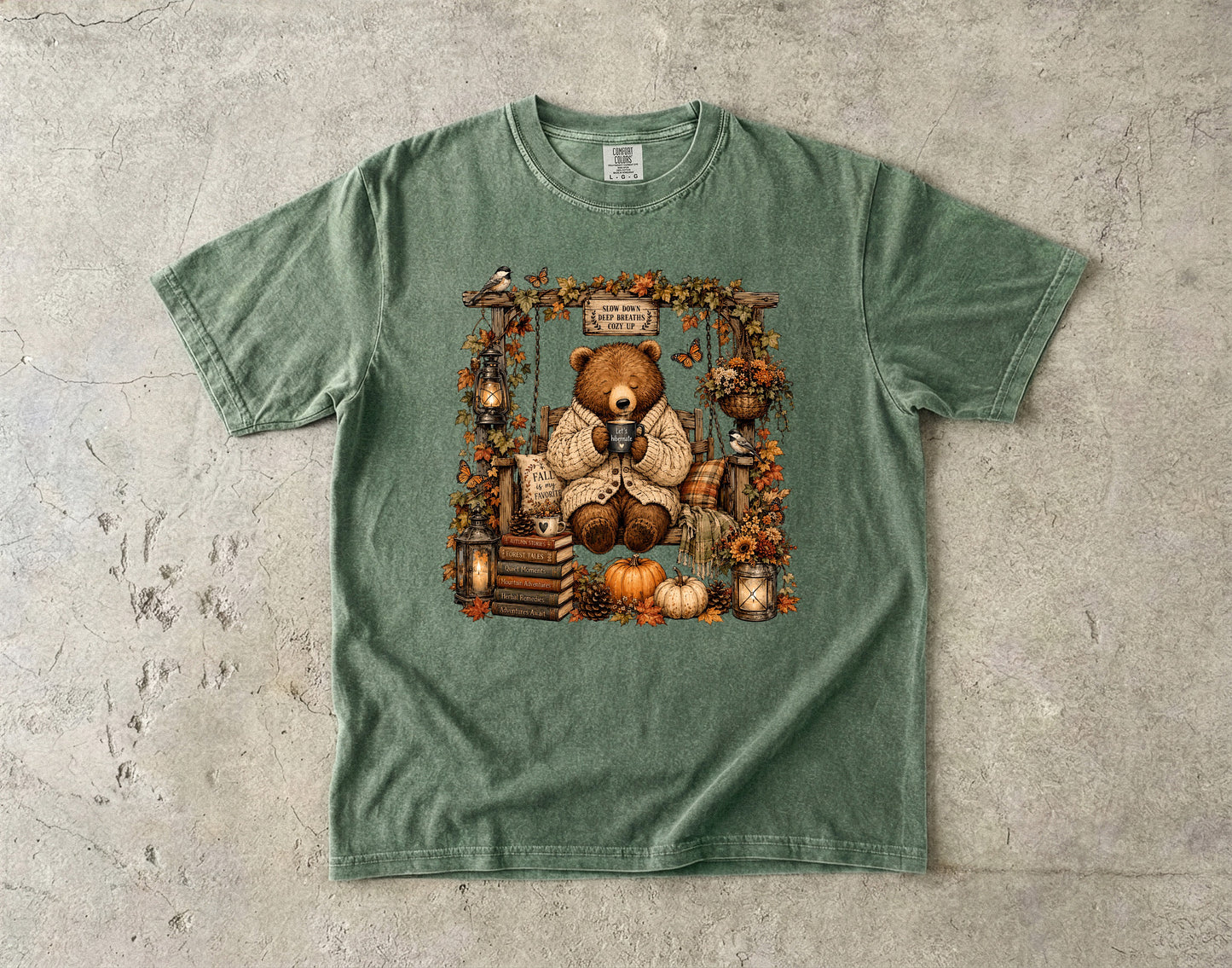 Sleepy Bear Porch -Comfort Colors T-shirt