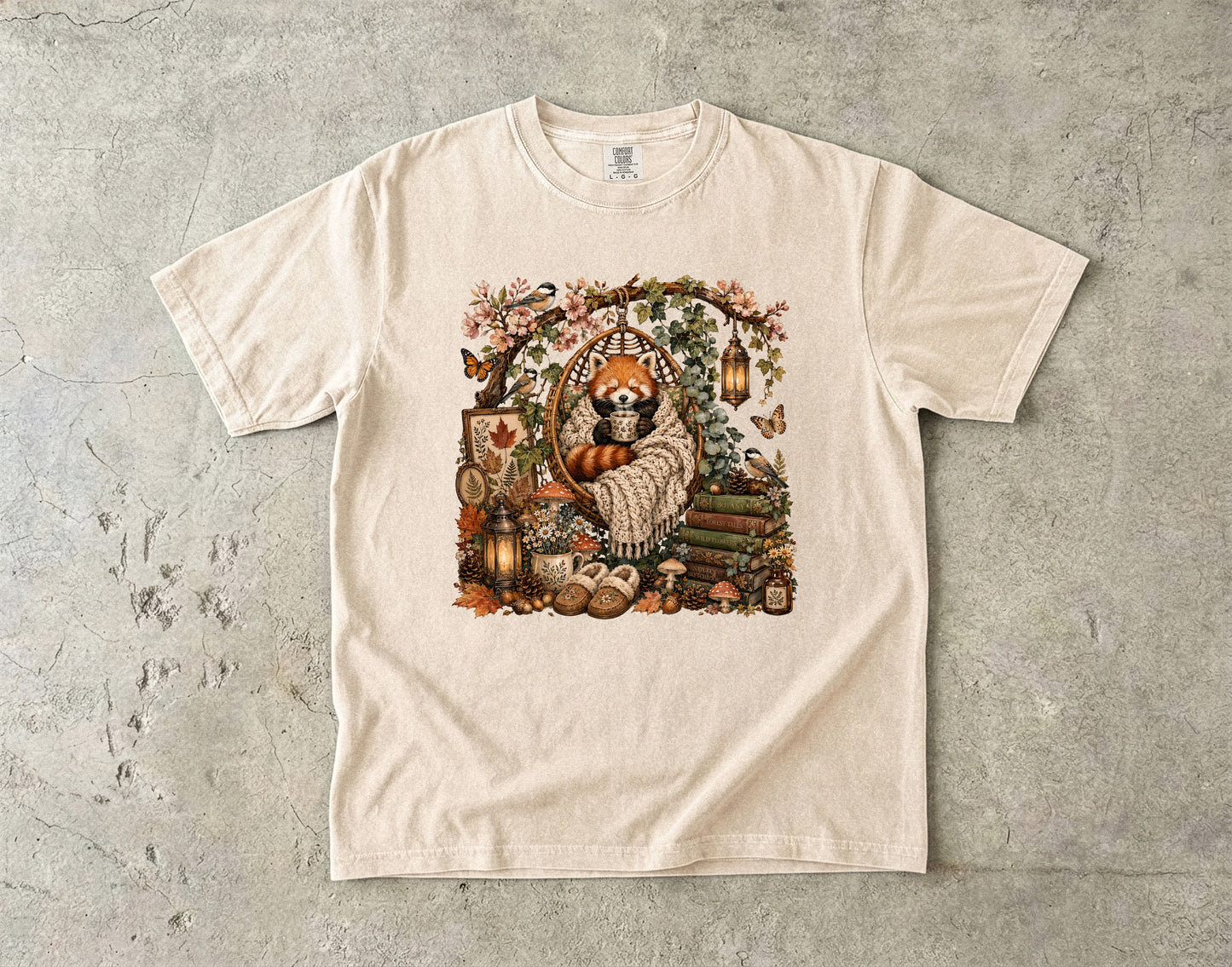 Cozy Red Panda -Comfort Colors T-shirt