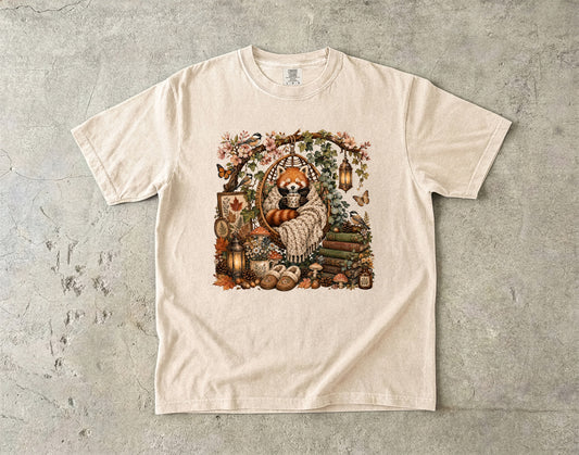 Cozy Red Panda -Comfort Colors T-shirt