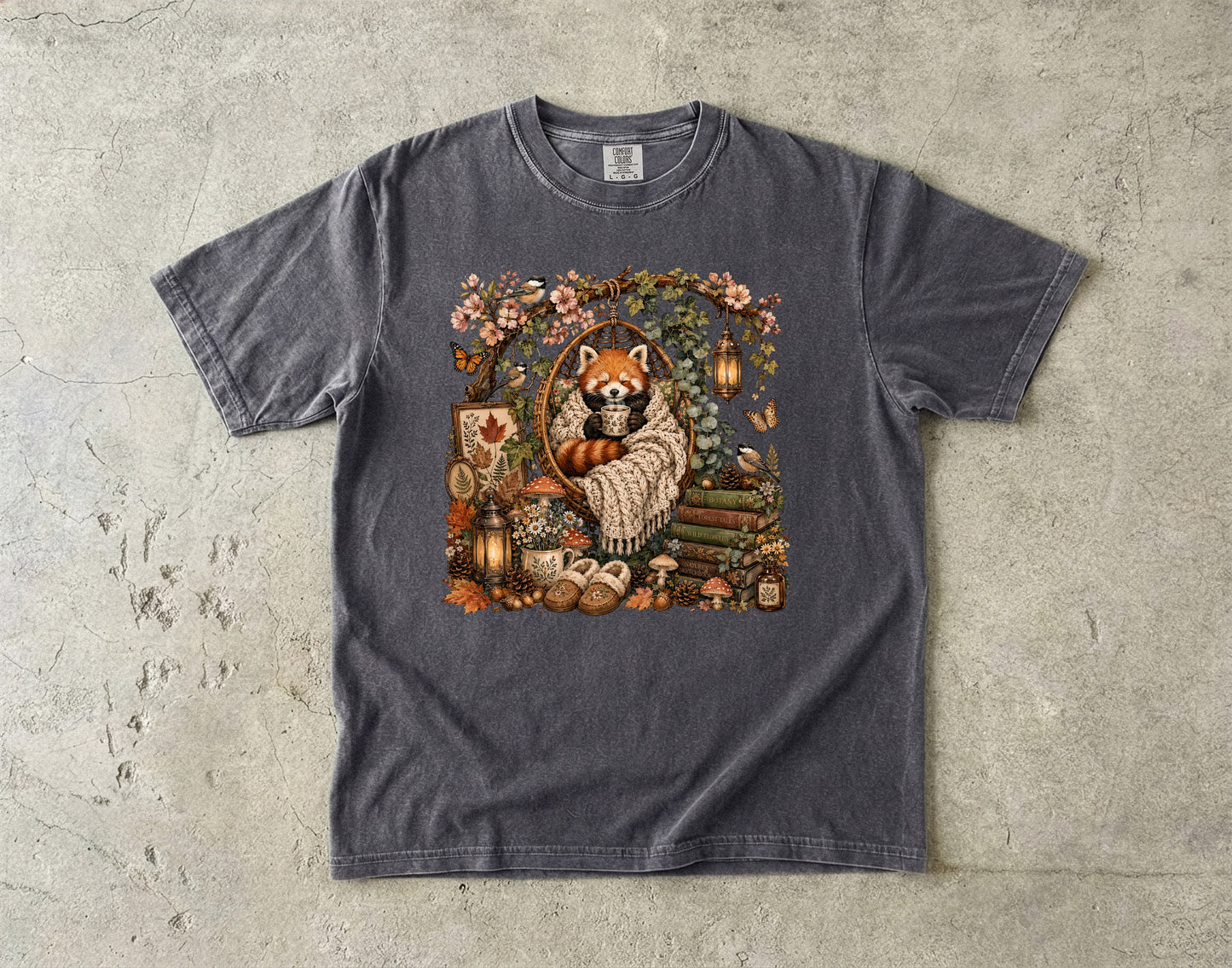 Cozy Red Panda -Comfort Colors T-shirt
