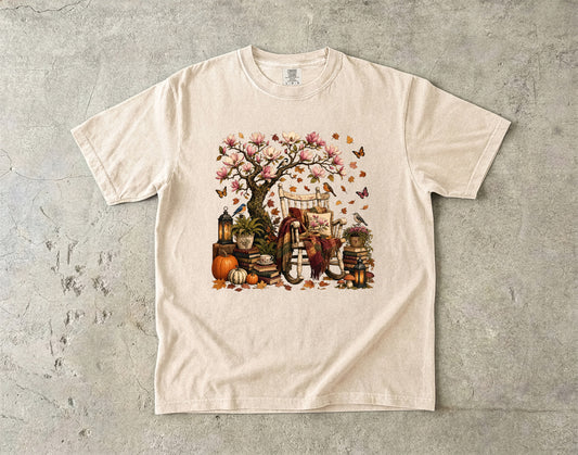 Rustic Porch Rocking Chair | Cozy Fall Cottagecore -Comfort Colors T-shirt