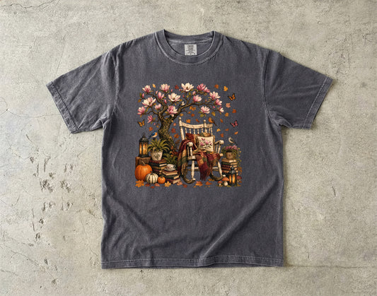 Rustic Porch Rocking Chair | Cozy Fall Cottagecore -Comfort Colors T-shirt