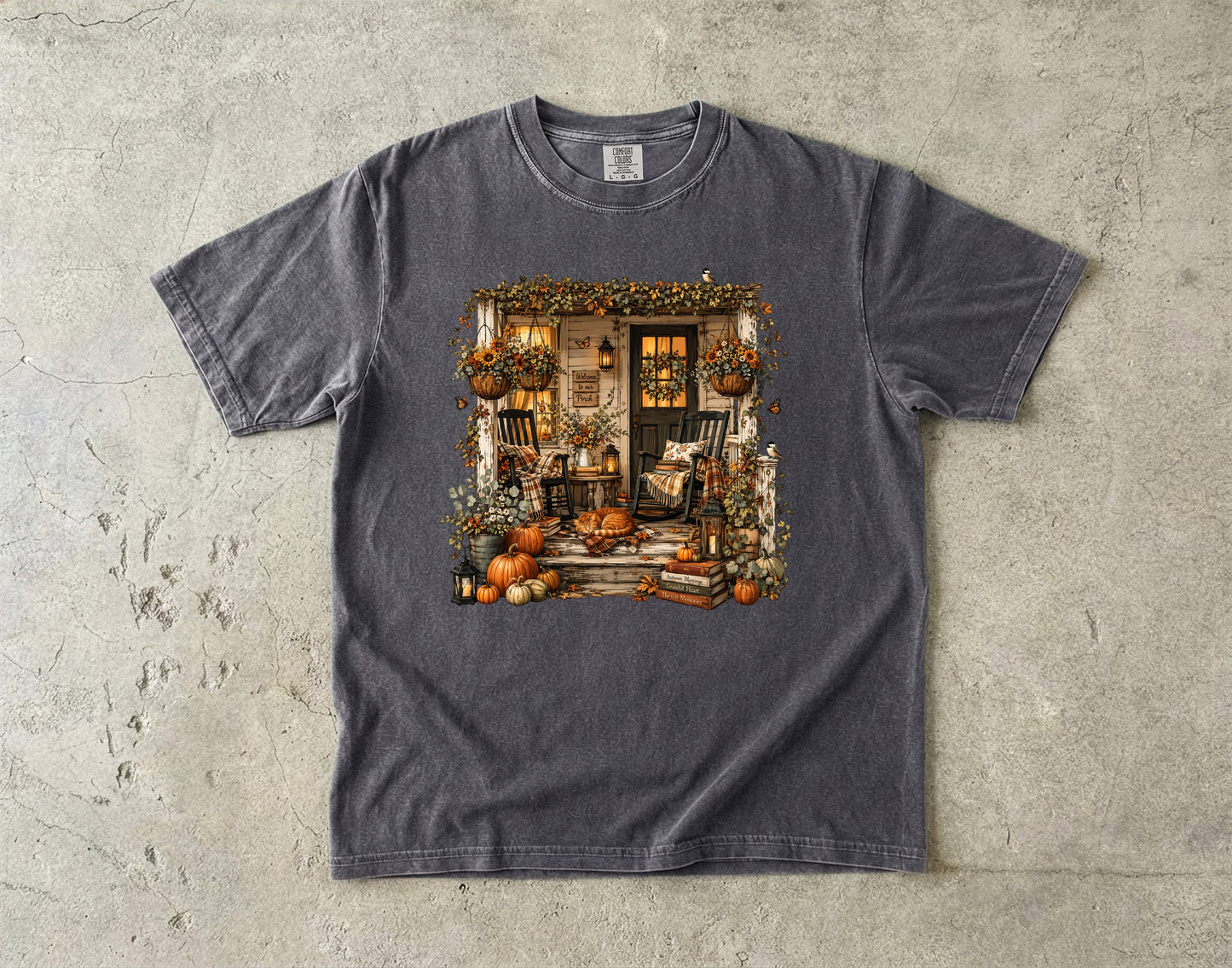 Cozy Farmhouse Porch -Comfort Colors T-shirt