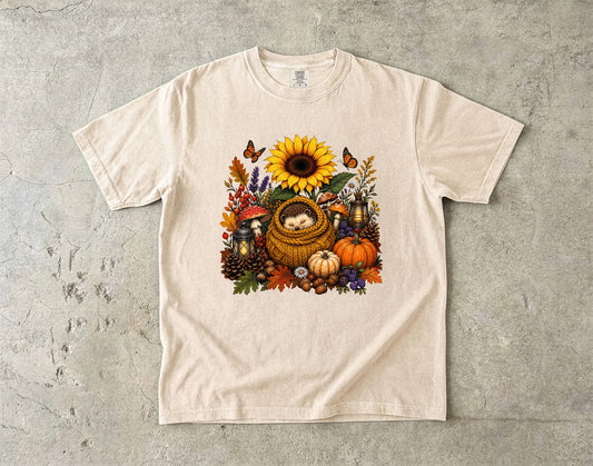 Sleepy Hedgehog -Comfort Colors T-shirt