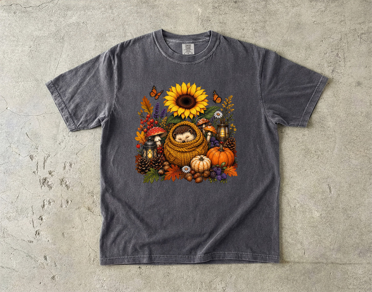 Sleepy Hedgehog -Comfort Colors T-shirt