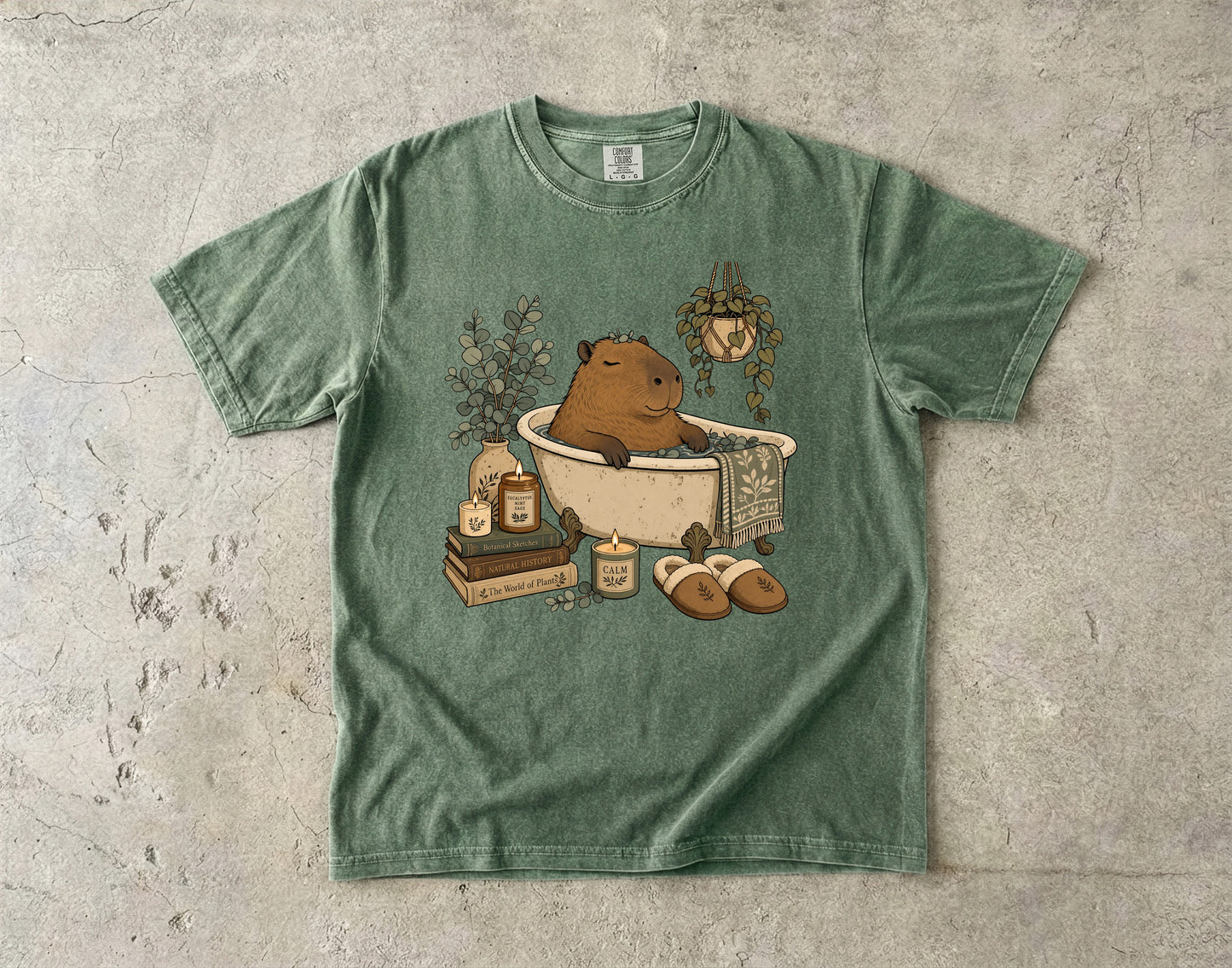 CabyBara In A Spa Bath -Comfort Colors T-shirt