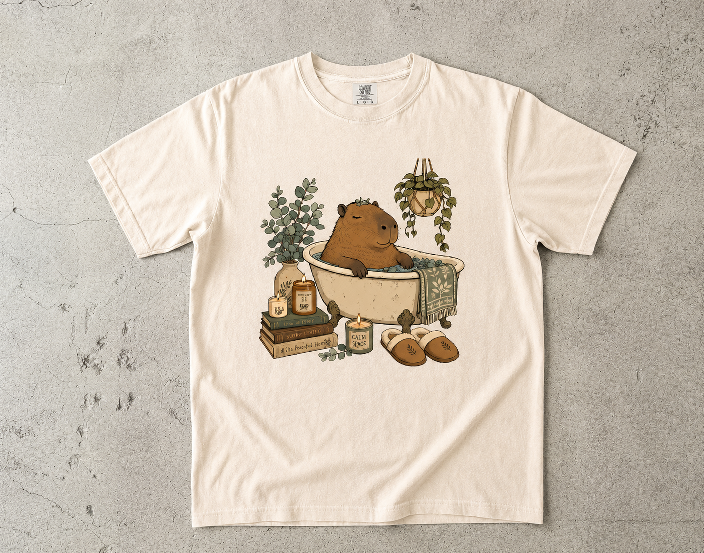 CabyBara In A Spa Bath -Comfort Colors T-shirt