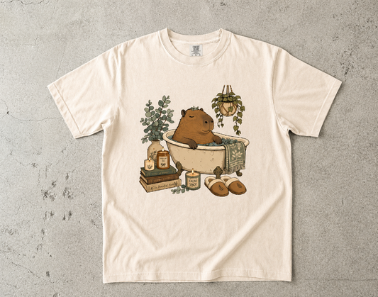 CabyBara In A Spa Bath -Comfort Colors T-shirt