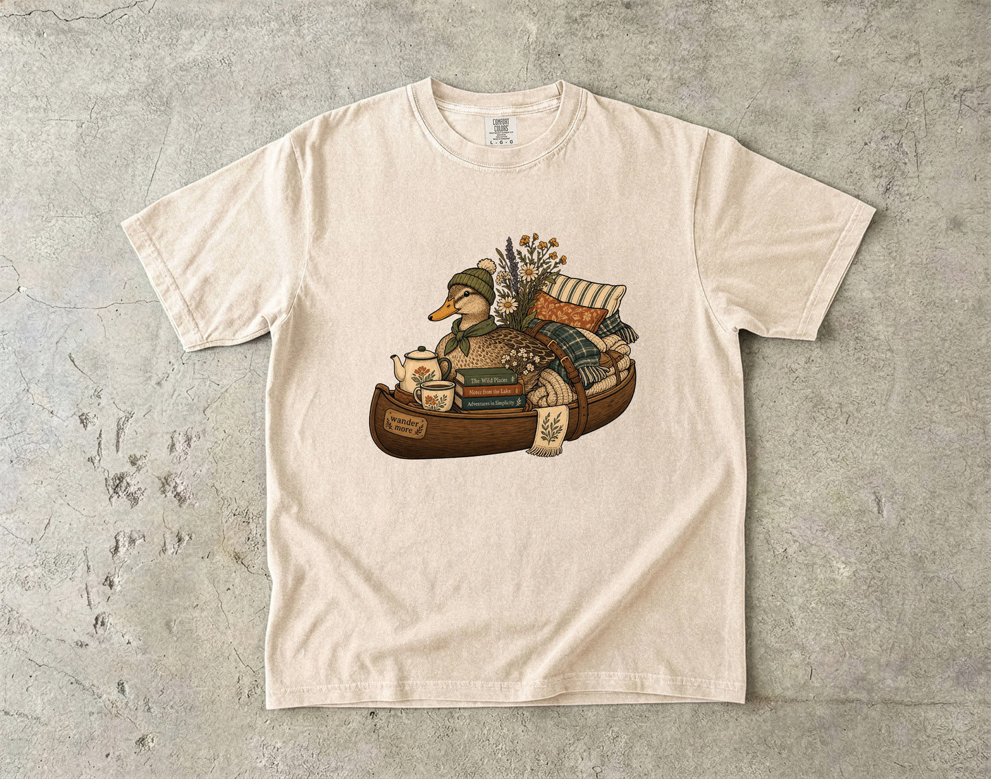 Cozy Duck Canoe -Comfort Colors T-shirt