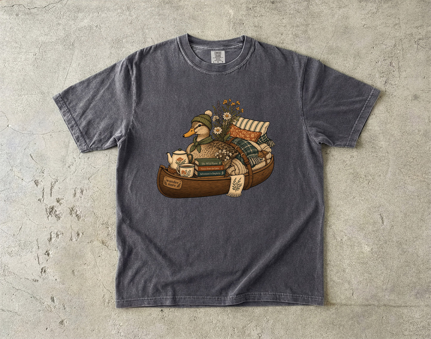 Cozy Duck Canoe -Comfort Colors T-shirt