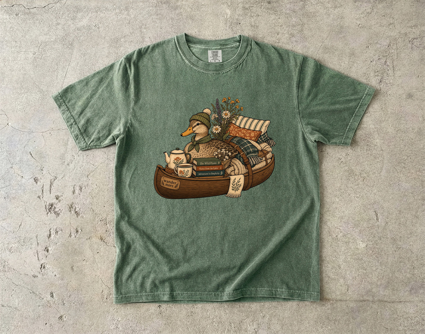 Cozy Duck Canoe -Comfort Colors T-shirt
