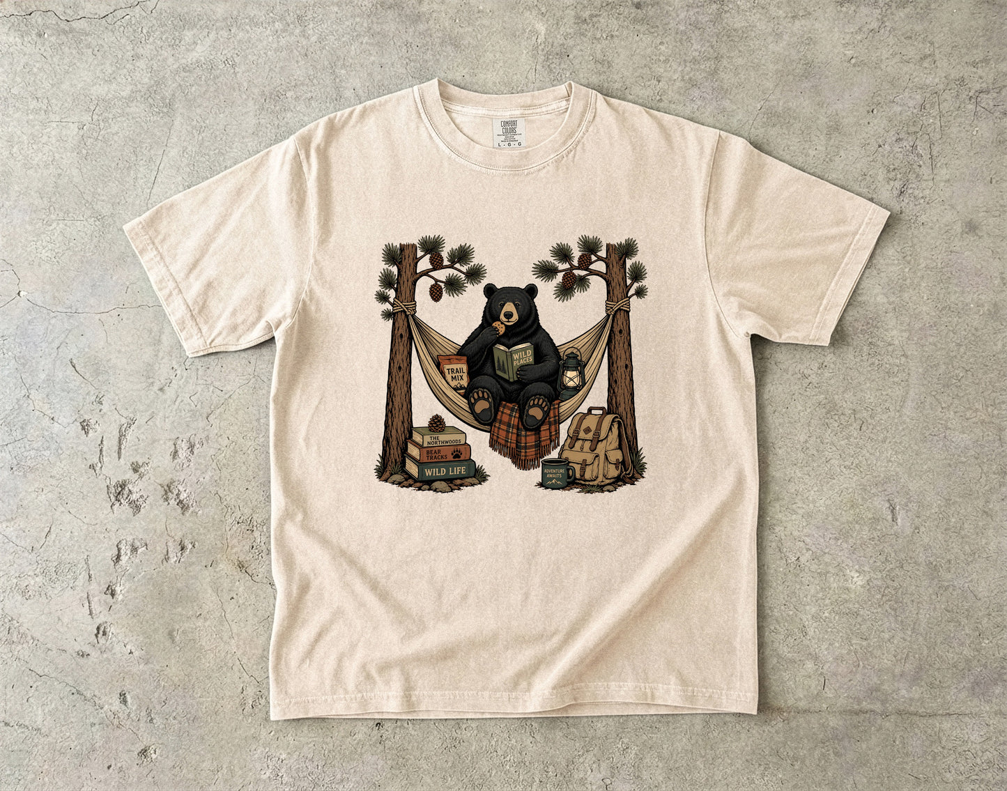 Relaxing Bear Hammock -Comfort Colors T-shirt